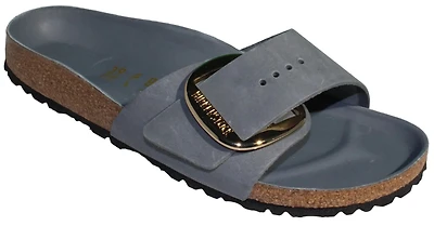 Madrid Big Buckle Oiled Leather Basalt Gray Narrow Fit