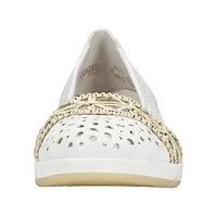 White Perf Slip On