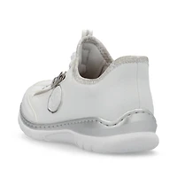 White Toggle Lace Up