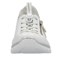 White Toggle Lace Up