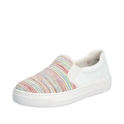 Rainbow White Slip On