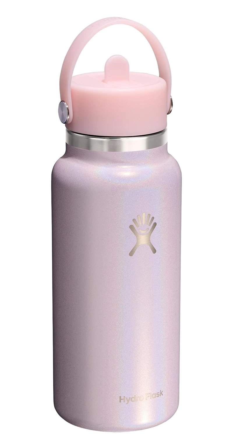 32oz Wide Flex Straw Glimmer Pink