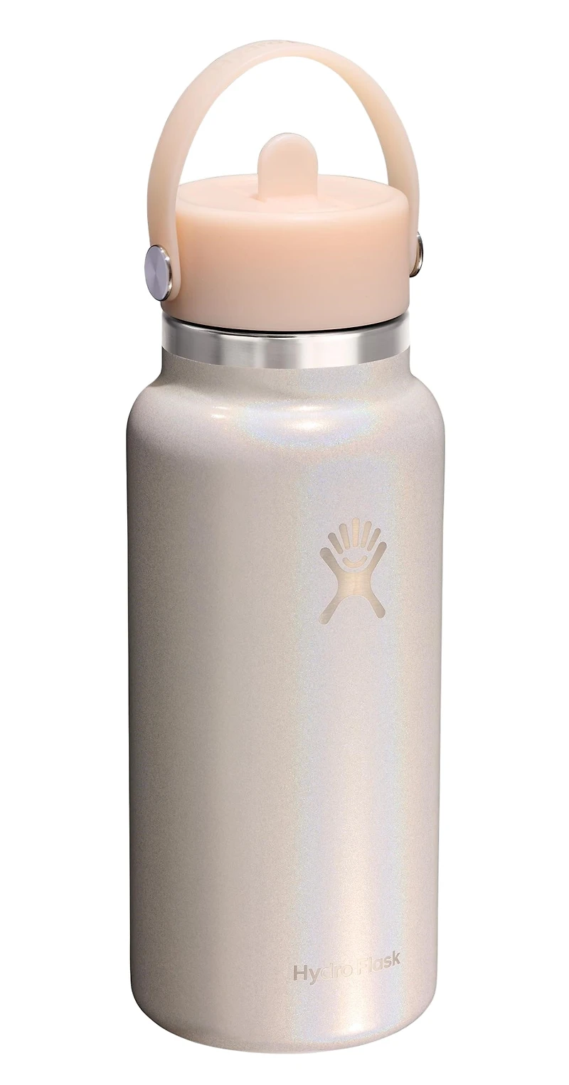 32oz Wide Felx Straw Glimmer Cream