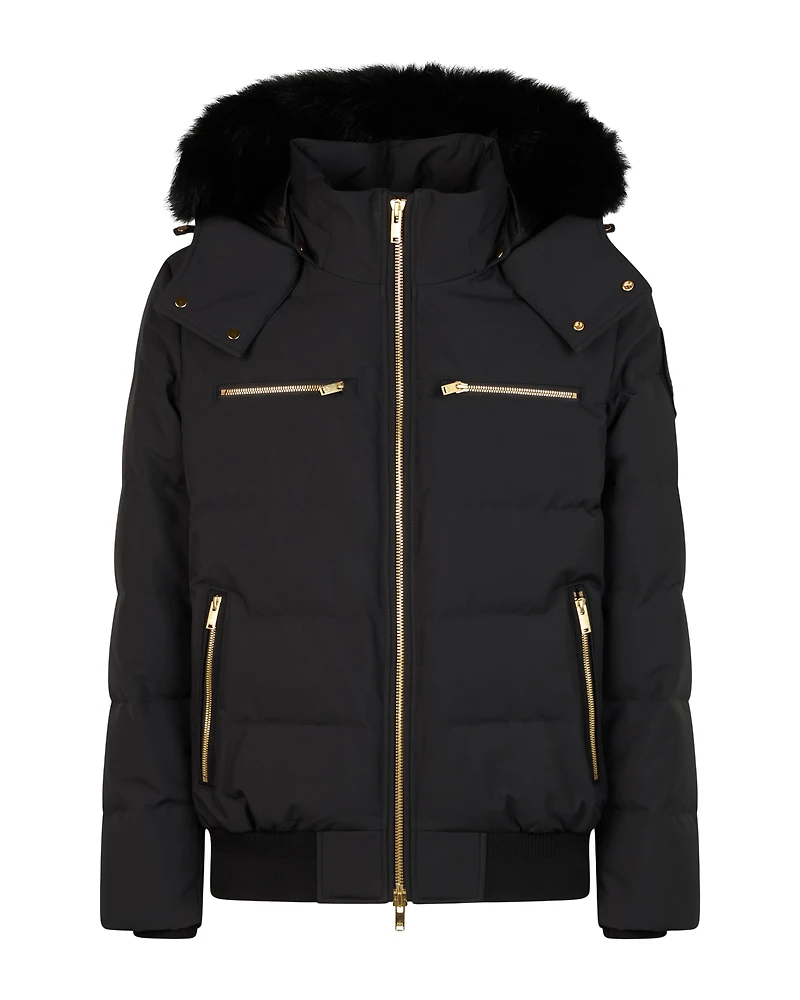 Cloud Bomber Shearling Gold Black With