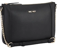 Basil Top Zip Crossbody Black