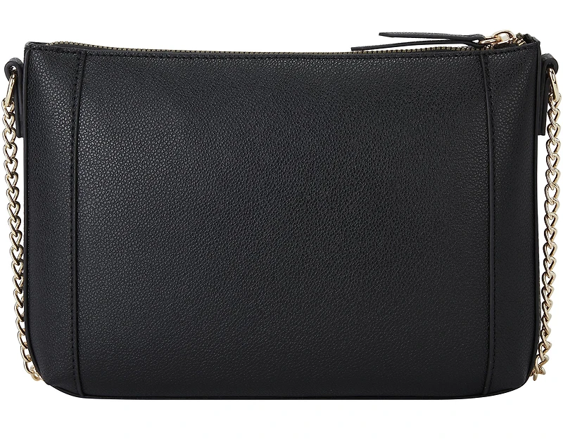 Basil Top Zip Crossbody Black