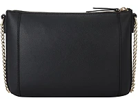 Basil Top Zip Crossbody Black