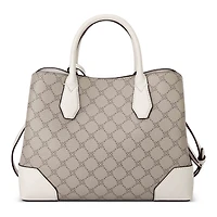 Brooklyn 3 Comp Satchel Beige Logo/Milk