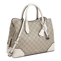 Brooklyn 3 Comp Satchel Beige Logo/Milk