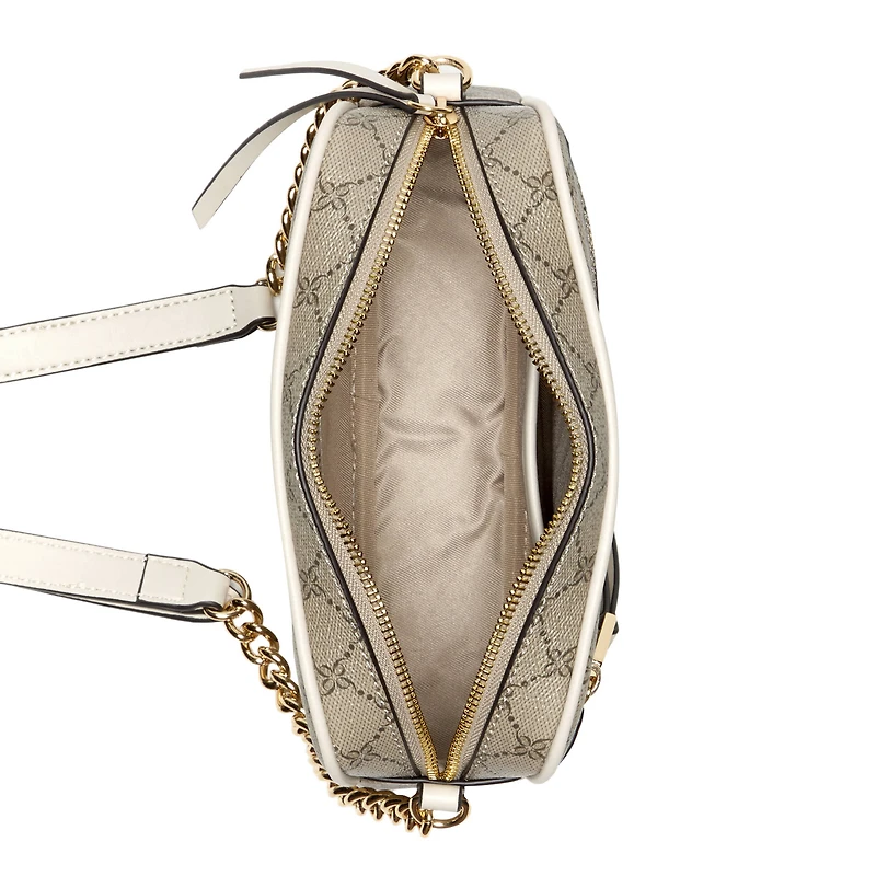 Brooklyn Crossbody Camera Beige Logo/Milk