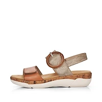 Tan Metallic Sandal