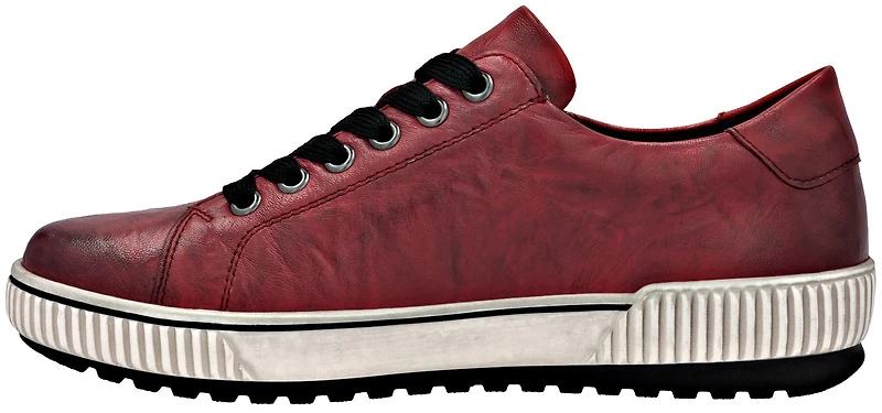 Red Lace Up W Side Zip