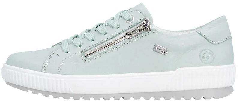 Pale Cyan Lace Up W Side Zip