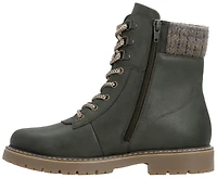 Leaf Green Lace Up Boot
