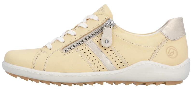 Yellow Lace Up W Side Zip