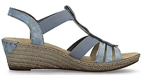 Blue Wedge Sandal