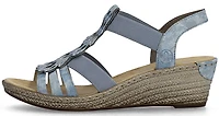 Blue Wedge Sandal