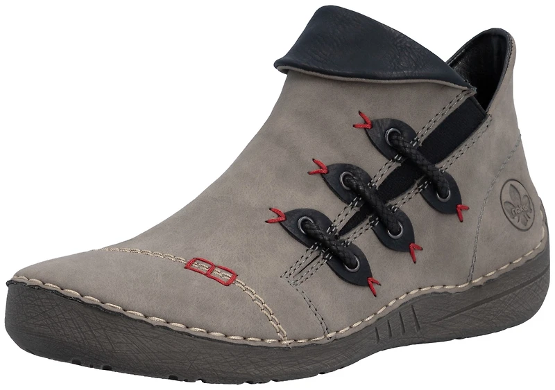 Grey Side Zip Boot
