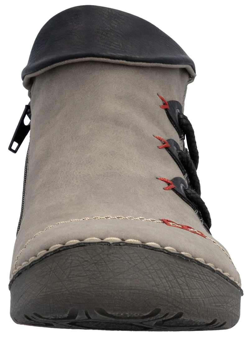 Grey Side Zip Boot