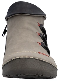 Grey Side Zip Boot