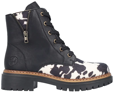 Blk/Wht Lace Up Boot