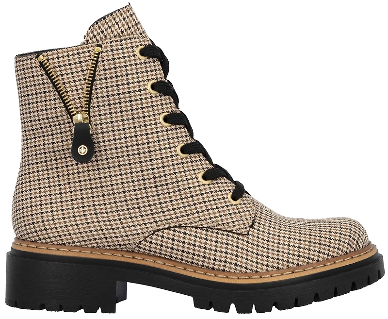 Beige Lace Up Boot