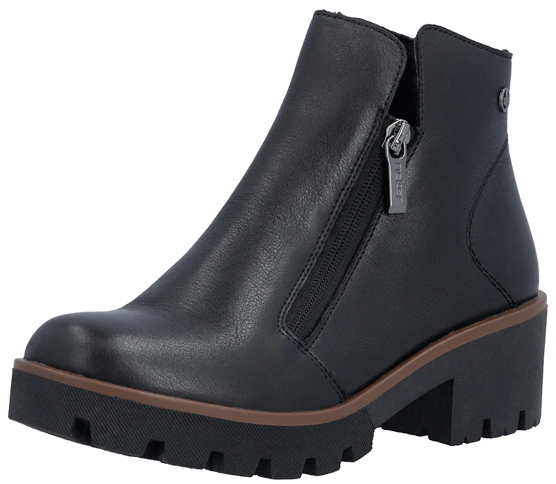 Black Ankle Side Zip Boot