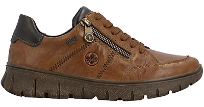 Tan Lace Up W Side Zip