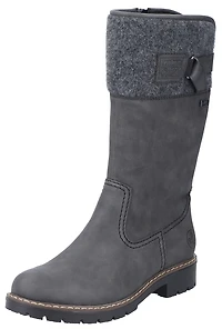 Grey Tall Side Zip Boot