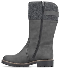 Grey Tall Side Zip Boot