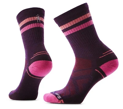 W Hike Light Cushion Tube Stripe Crew Socks Purple Iris