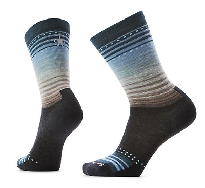 Everyday Stitch Stripe Crew Socks Charcoal-ash