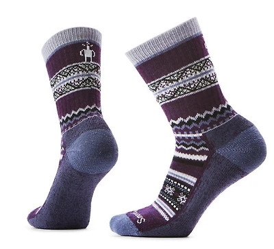 Everyday Cozy Snowed In Sweater Crew Socks Chalk Violet