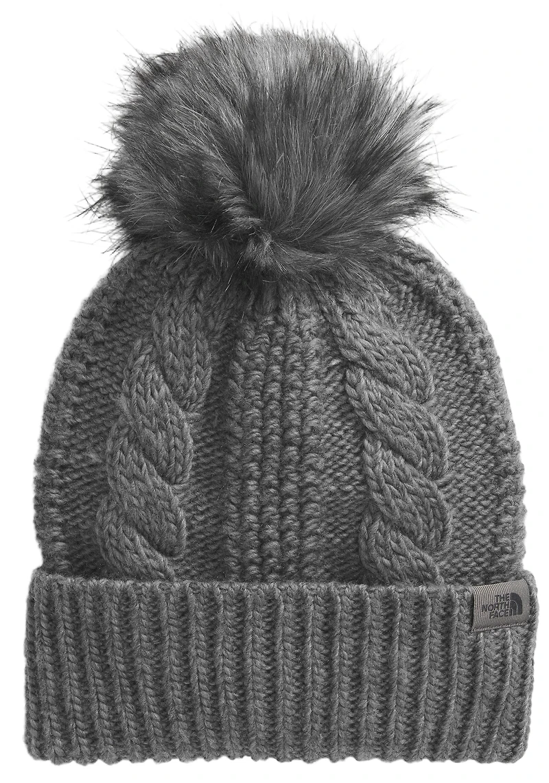 Women's Oh Mega Fur Pom Beanie TNF Medium Grey Heather