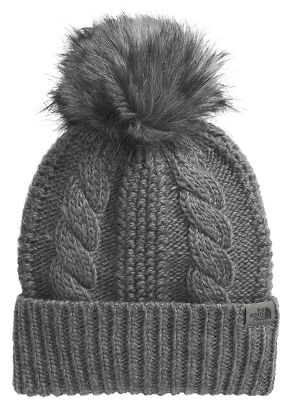 Women's Oh Mega Fur Pom Beanie TNF Medium Grey Heather