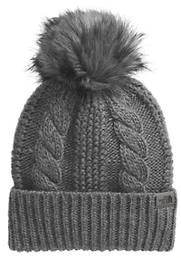 Women's Oh Mega Fur Pom Beanie TNF Medium Grey Heather