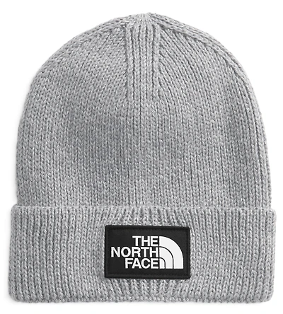 TNF Logo Box Cuffed Beanie TNF Medium Grey Heather