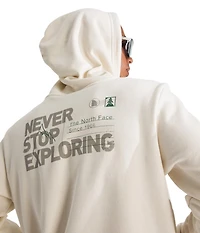 Men's Never Stop Postcard Regular Hoodie White Dune