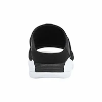 Traciee2 - Jet Black Wide Mesh Micro Suede