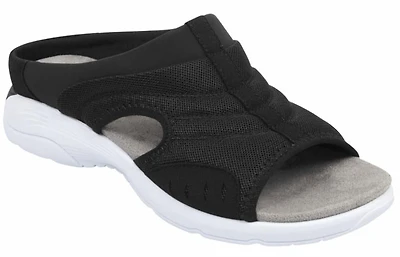 Traciee2 - Jet Black Wide Mesh Micro Suede