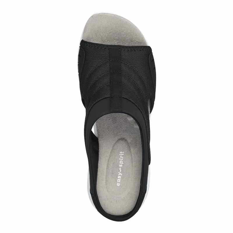 Traciee2 - Jet Black Mesh Micro Suede