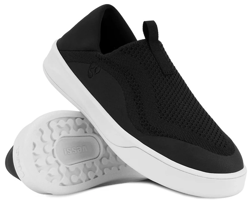 Mens Weekend Slip-on Black White