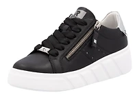 Black Lace Up Side Zip