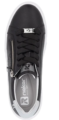 Black Lace Up Side Zip