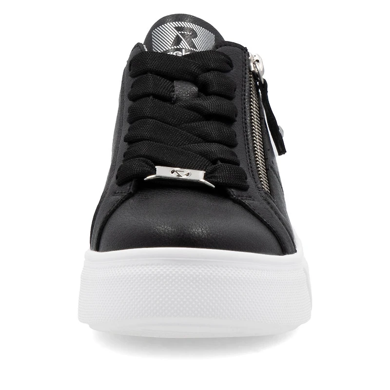 Black Lace Up Side Zip