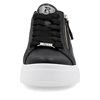 Black Lace Up Side Zip