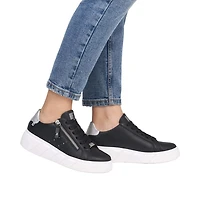 Black Lace Up Side Zip