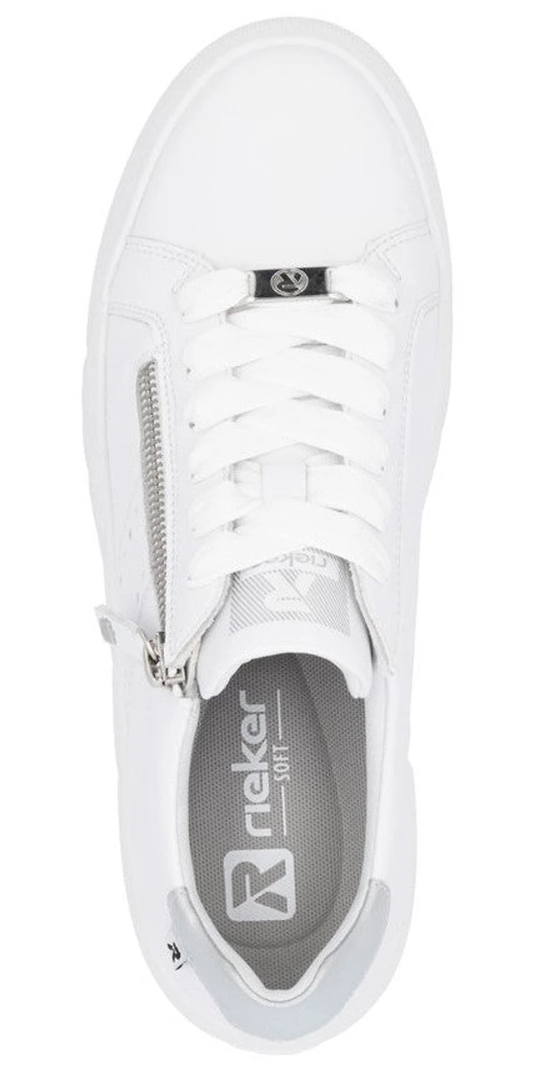 White Lace Up Side Zip