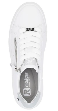 White Lace Up Side Zip
