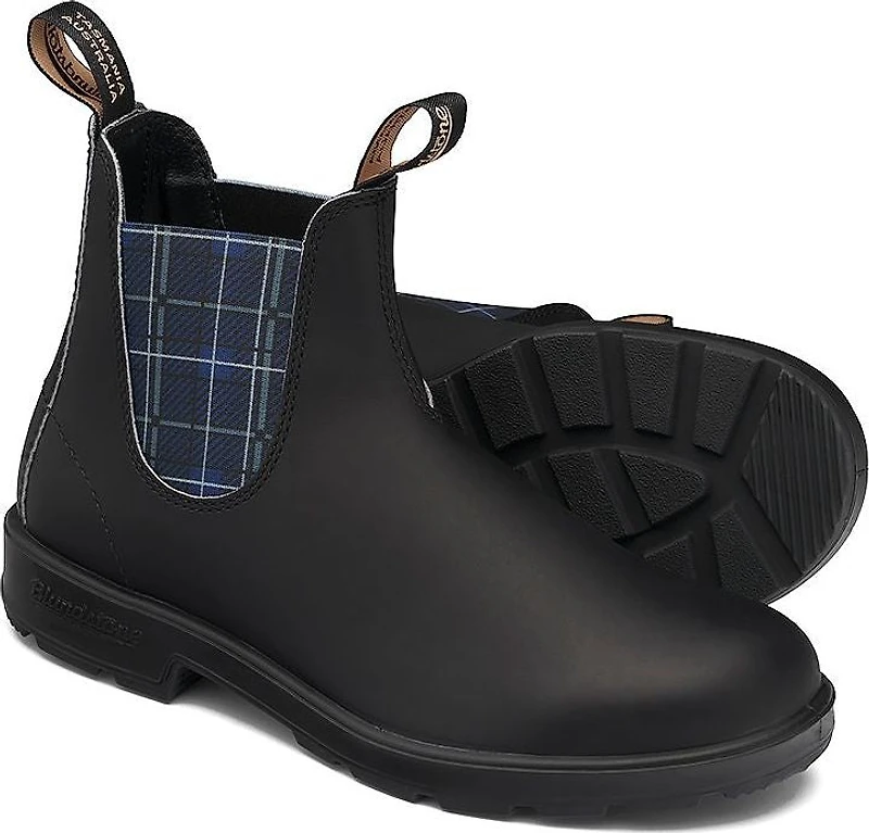 Blundstone 2102 - Original Black With Navy Tartan Elastic